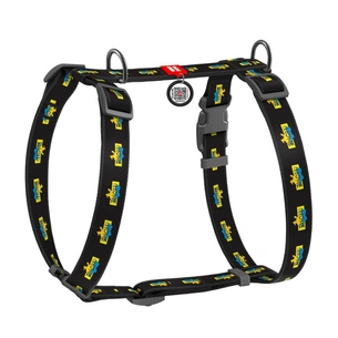 Шлея для собак WAUDOG Nylon з QR паспортом анатомічна H-подібна "Дім" L (322-0230) зображення 1