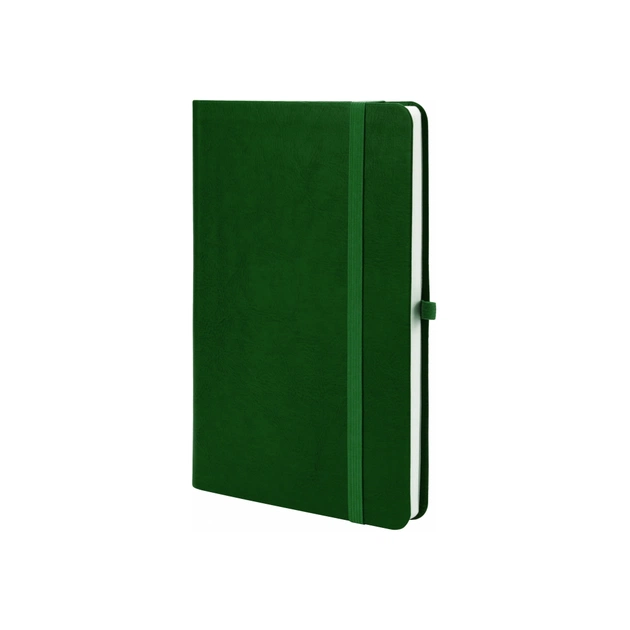 Книга записная Optima А5 NEBRASKA, мягкая обложка, резинка, белый блок линия, зеленый (O20124-04) - изображение 1