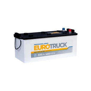 Акумулятор автомобільний EUROTRUCK 6СТ-205АЗ (3) (B) 1400А 12V (E) зображення 1