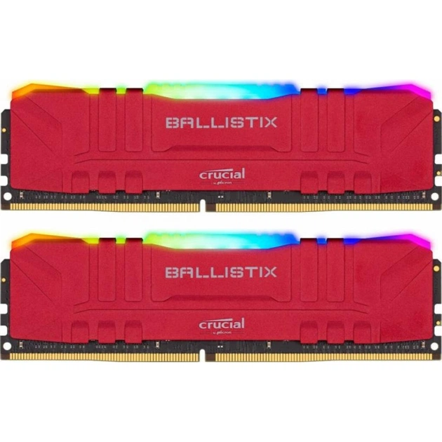 Модуль пам'яті для комп'ютера DDR4 32GB (2x16GB) 3200 MHz Ballistix Red RGB Micron (BL2K16G32C16U4RL) - зображення 1