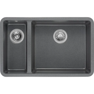 Мийка кухонна GRANADO Under top DOUBLE grafito (gr3409) зображення 1