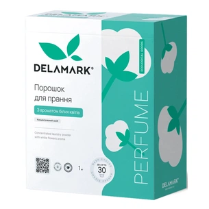 Пральний порошок DeLaMark Universal з ароматом білих квітів 1 кг (4820152330215) зображення 1