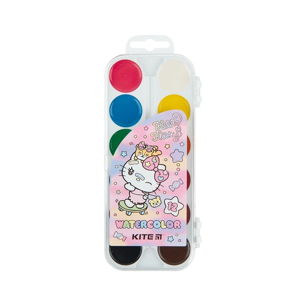 Акварельні фарби Kite Hello Kitty 12 кольорів (HK23-061) - зображення 1