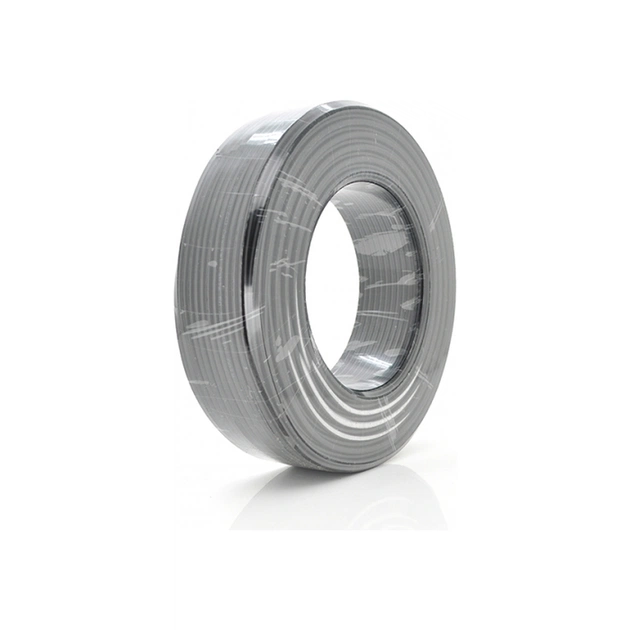 Кабель комбінований Ritar RG690 75 Ом 1,02мм.CCA, 64x0.12m CCA, 2x0.5mm2, black, 100м (B100-RG690CCA+2x0.5mm CU) - зображення 1