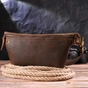 Сумка Vintage Вінтажна поясна з натуральної шкіри Коричнева (21294) - зменшене зображення 8