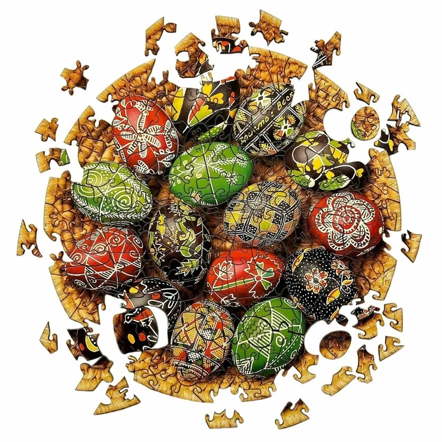 Пазл деревянный UkrainianPuzzles Писанки - изображение 1