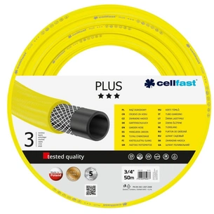 Шланг для поливу Cellfast PLUS, 3/4', 50м, 3 шари, до 25 Бар, -20…+60°C (10-221) зображення 1