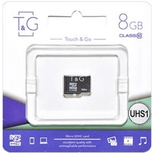 Карта пам'яті T&G 8GB microSDHC class 10 UHS-I (TG-8GBSD10U1-00) зображення 1