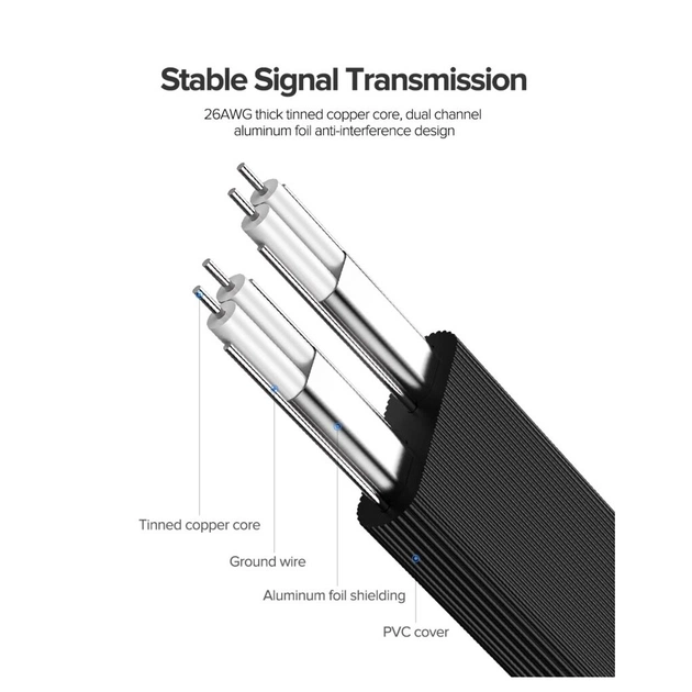 Кабель для передачі даних SATA 3 Data Cable 0.5m US217 Black Ugreen (30796) - picture 9