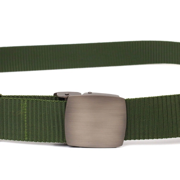 Ремінь Vintage З металевою пряжкою з текстилю Зелений (20595) - зображення 2