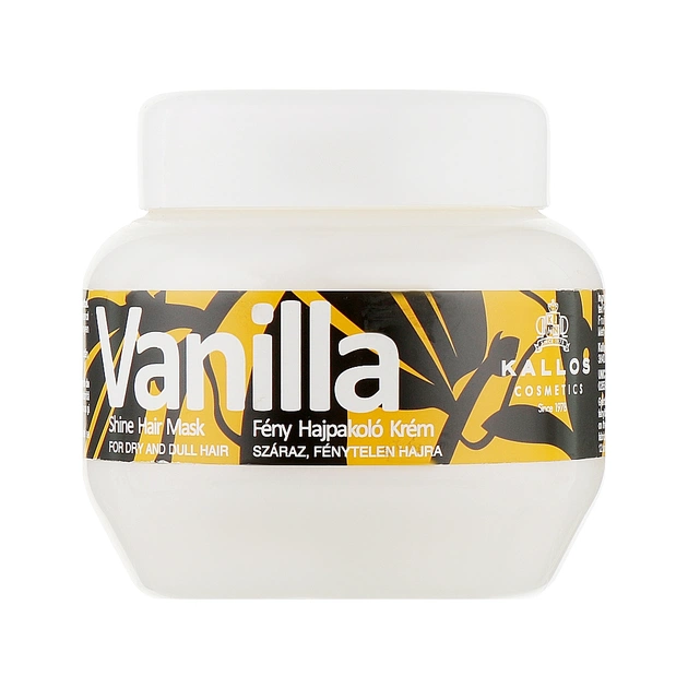 Маска для волосся Kallos Cosmetics Vanilla Shine Hair для сухого та тьмяного волосся 275 мл (5998889506216) - зображення 1