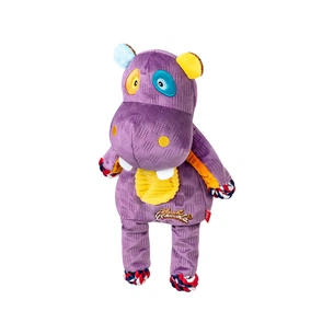 Іграшка для собак GiGwi Plush Бегемот з мотузками та пищалкою 34 см (2255) зображення 1
