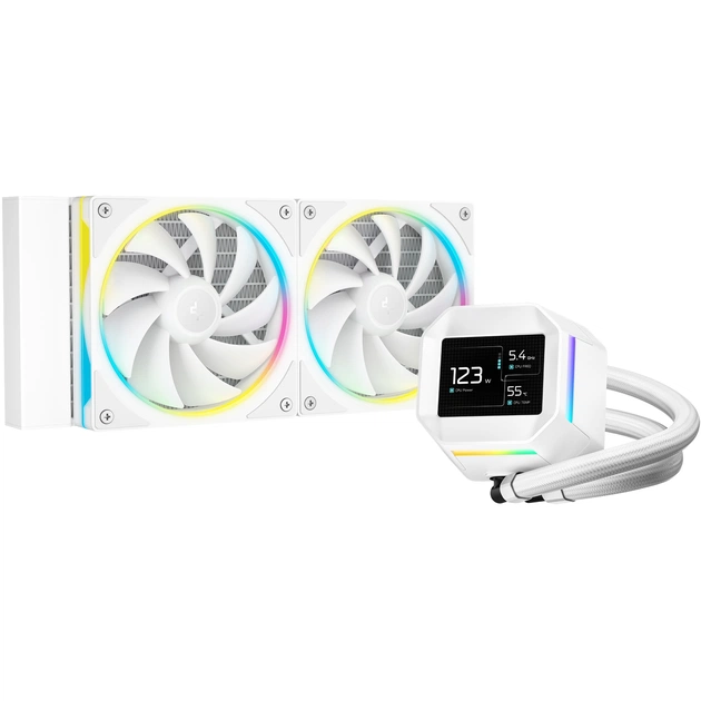 Система водяного охлаждения DeepCool LM240 WH (R-LM240-WHDMMC-1) - изображение 1