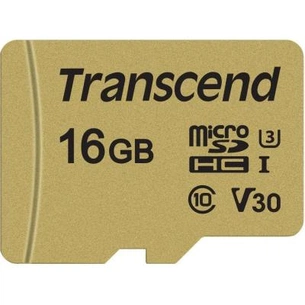 Карта пам'яті Transcend 16GB microSDHC class 10 UHS-I U3 V30 (TS16GUSD500S) зображення 1
