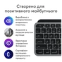 Клавіатура Logitech MX Keys S для MAC Bluetooth/Wireless UA Space Grey (920-011637) - зменшене зображення 4