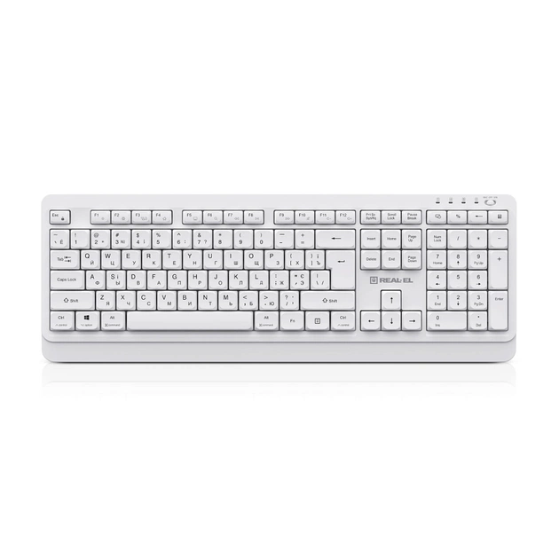 Клавіатура REAL-EL RK-761W Wireless White (EL123100059) - зображення 1