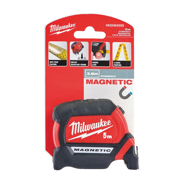Рулетка Milwaukee магнітна PREMIUM, 5м, 27мм (4932464599) - picture 3