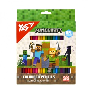 Олівці кольорові Yes Minecraft 24 кол. (290770) зображення 1