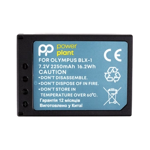 Акумулятор до фото/відео PowerPlant Olympus BLX-1 2250 mAh (CB970582) зображення 1