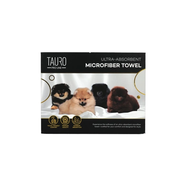 Полотенце для животных Tauro Pro Line из микрофибры высокопоглощающий с померанским шпицем 80х160 см (TPLRAN70316) - изображение 3