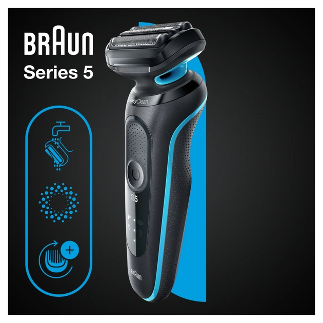 Електробритва Braun Series 5 51-M1000s BLACK / MINT - зображення 4