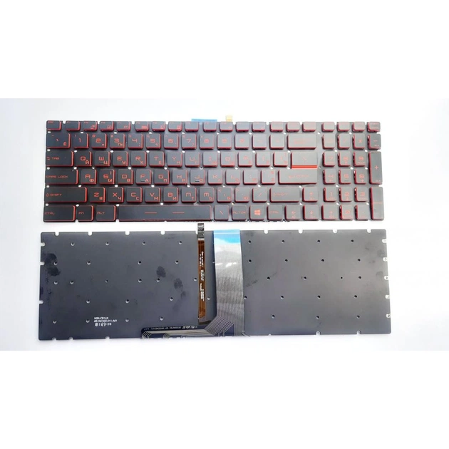 Клавіатура ноутбука MSI GE62, GE72, GS60, GS70, GT72, WS60 чорна з підсвіткою UA/RU (A46103) - изображение 1