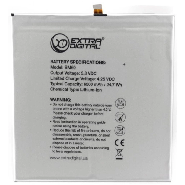 Акумуляторна батарея Extradigital Xiaomi MiPad (BM60) 6500 mAh (BMX6452) - picture 1