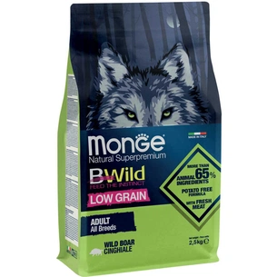 Сухий корм для собак Monge Dog Bwild Low Grain дикий кабан 2.5 кг (8009470011990) зображення 1