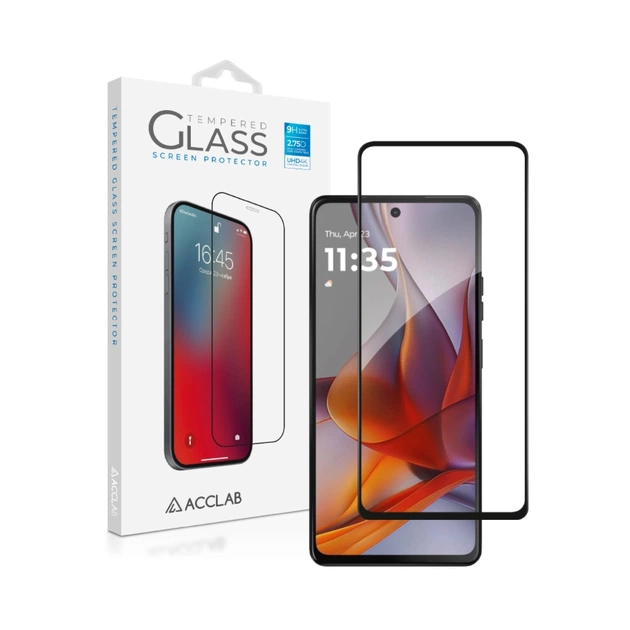 Стекло защитное ACCLAB Full Glue Moto G75 Black (1283126607448) - изображение 1