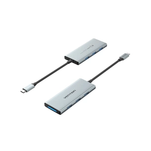 Концентратор Vention USB 3.1 Type-C to HDMI/USB 3.0x3/SD/TF/PD 100W 7-in-1 (TOPHB) изображение 1