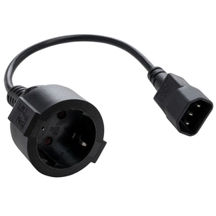 Кабель живлення C14 to Schuko 0.75mm2 Copper Vinga (VPCC14S75C) picture 1