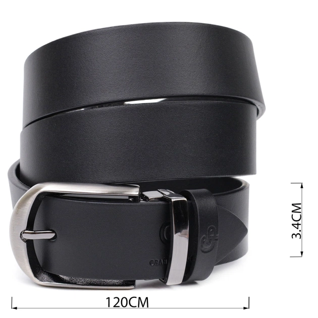 Ремінь Grande Pelle Брючний з натуральної шкіри Чорний (11681) - зображення 3
