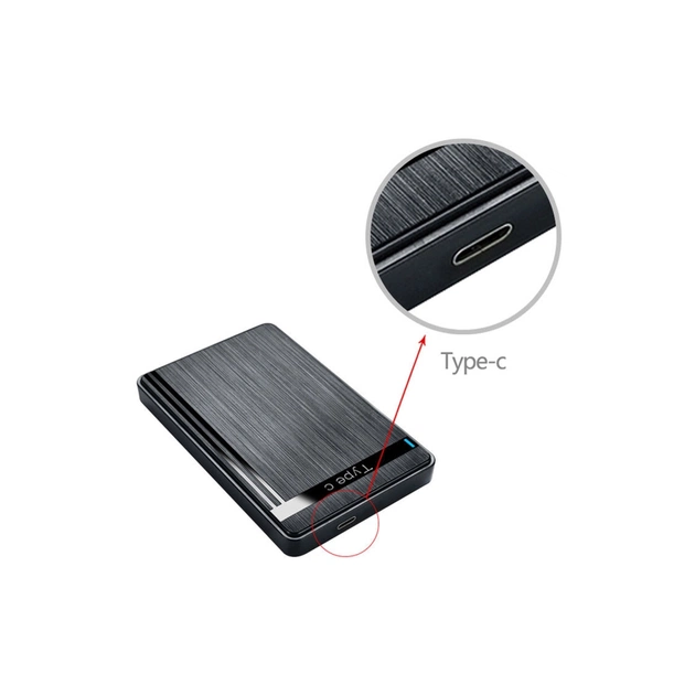Кишеня зовнішня Dynamode 2.5" SATA/SSD HDD - USB 3.1 Type-C (DM-CAD-25317C) - picture 2