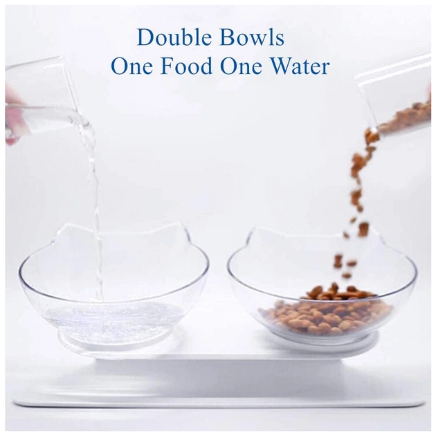 Посуд для котів Me&Pet Миски з підставкою прозорі (NMP060) - picture 10
