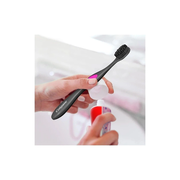 Зубна щітка Colgate 360 Деревне вугілля Рожева (2170000000053) - picture 4