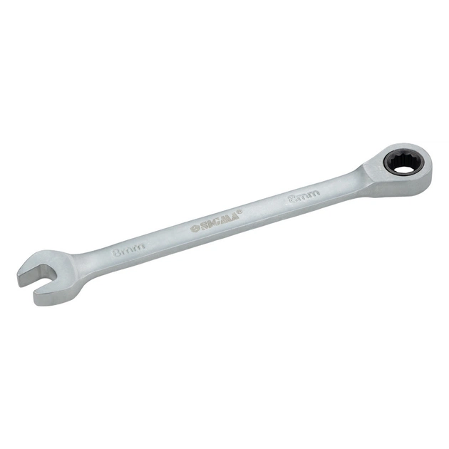 Ключ Sigma ріжково-накидний з тріскачкою 8мм CrV satine (6022081) - picture 3