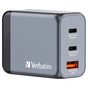 Зарядний пристрій Verbatim GaN 65 W 3 ports (2xUSB-C-65 W /USB-A -3.0) (32201) - зменшене зображення 1