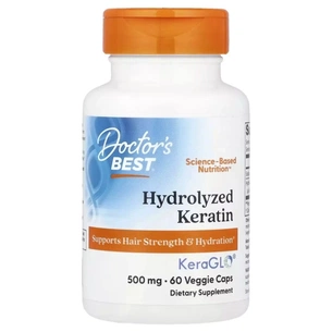 Вітамінно-мінеральний комплекс Doctor's Best Гідролізований кератин, 500 мг, Hydrolyzed Keratin, 60 вегетаріа (DRB-00545) зображення 1