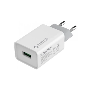 Зарядний пристрій ColorWay 1USB Quick Charge 3.0 (18W) (CW-CHS013Q-WT) зображення 1