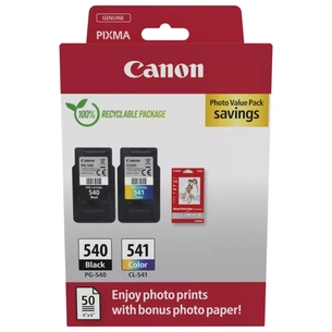 Картридж Canon PG-540 Multipack PG-540/CL-541 BK, Color + GP-501 Glossy Paper (5225B013) зображення 1