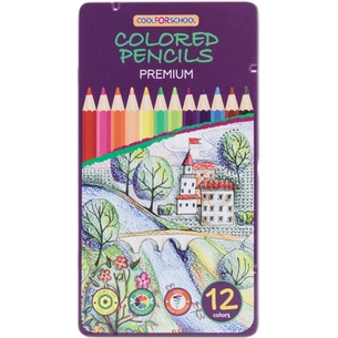 Олівці кольорові Cool For School Premium шестигранні, 12 кольорів (CF15172) зображення 1