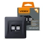 Комп'ютерна розетка Videx BINERA CAT6 + CAT3 подвійна черн (VF-BNSK2PC6TF3-BG) - уменьшенное изображение 4