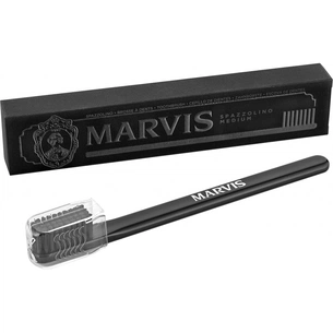 Зубна щітка Marvis середньої жорсткості Чорна (8004395110087) зображення 1