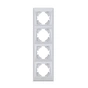 Рамка Videx BINERA срібний шовк 4 поста (VF-BNFR4V-SS) - зменшене зображення 1