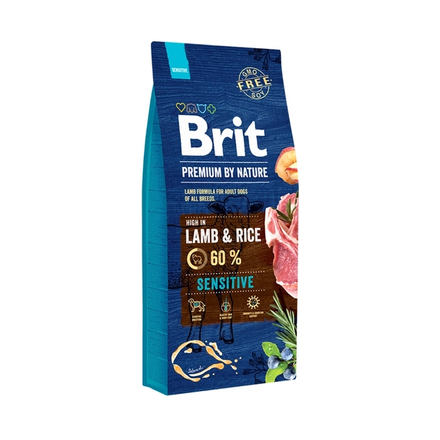 Сухий корм для собак Brit Premium Dog Sensitive Lamb 15 кг (8595602526642) - зображення 1