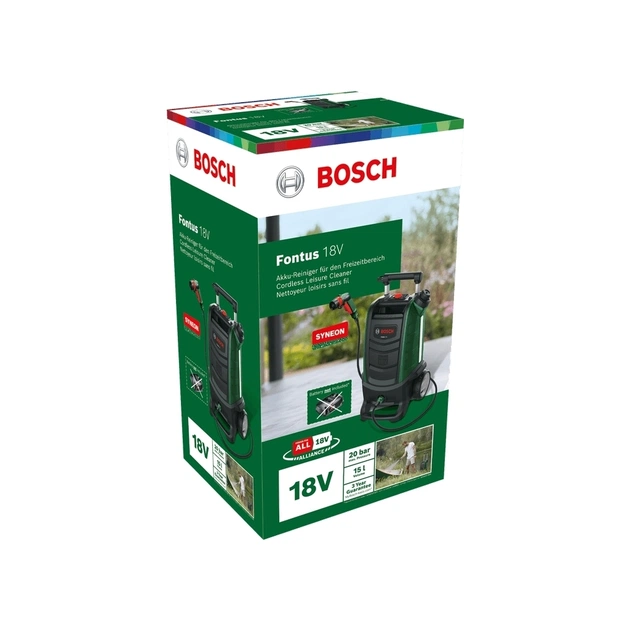 Мийка високого тиску Bosch Fontus 18V, 18V, 20бар, 386л/год (без АКБ та ЗП) (0.600.8B6.102) - picture 12