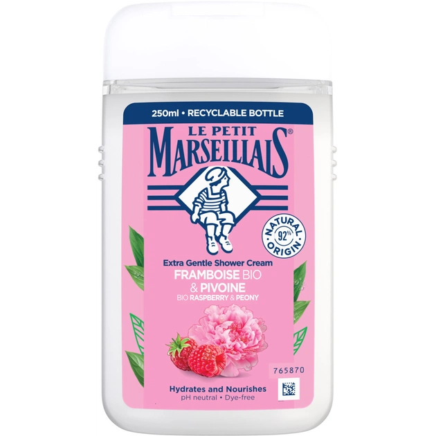 Гель для душу Le Petit Marseillais БІО Малина та Півонія 250 мл (3574661711270) - picture 1