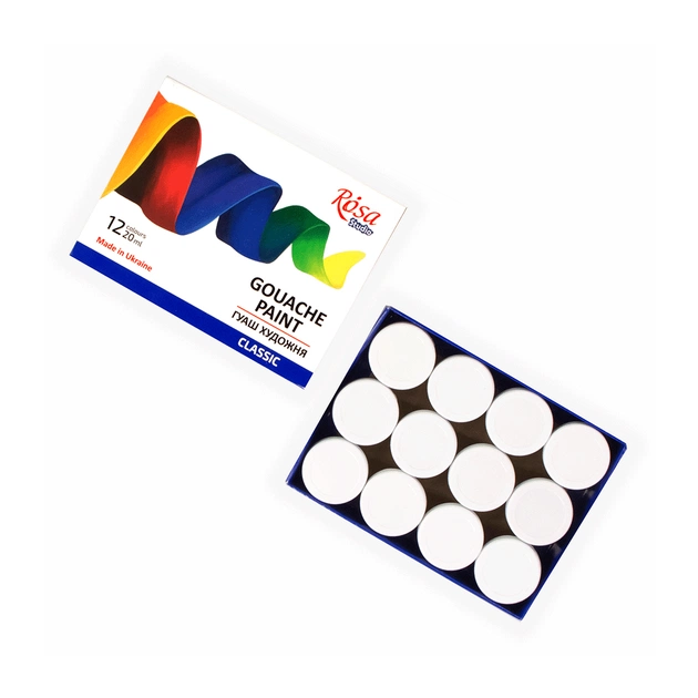 Гуашеві фарби Rosa Studio Classic 12 кольорів по 20 мл (4823098527039) - picture 6