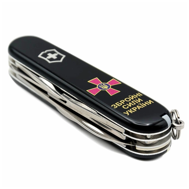 Ніж Victorinox Climber Army Чорний Емблема ЗСУ + Напис ЗСУ (1.3703.3_W1011u) - зображення 6