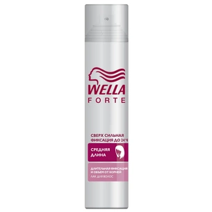 Лак для волосся WellaForte для средней длины волос Супер сильная фиксация 250 мл (4056800910366) зображення 1